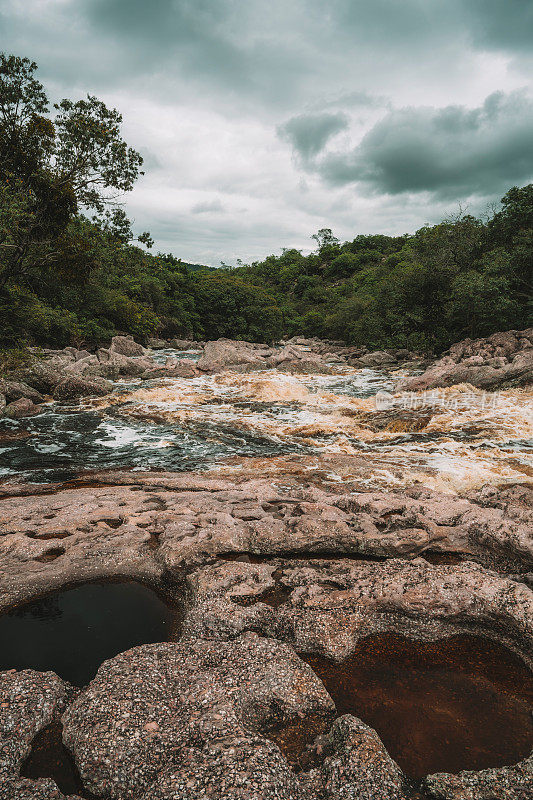 Ribeirão做Meio在Chapada Diamantina在巴西巴伊亚